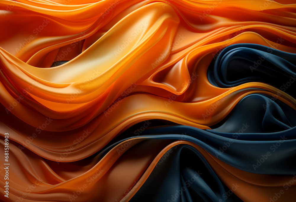 Obraz premium abstract black and gold background with waves