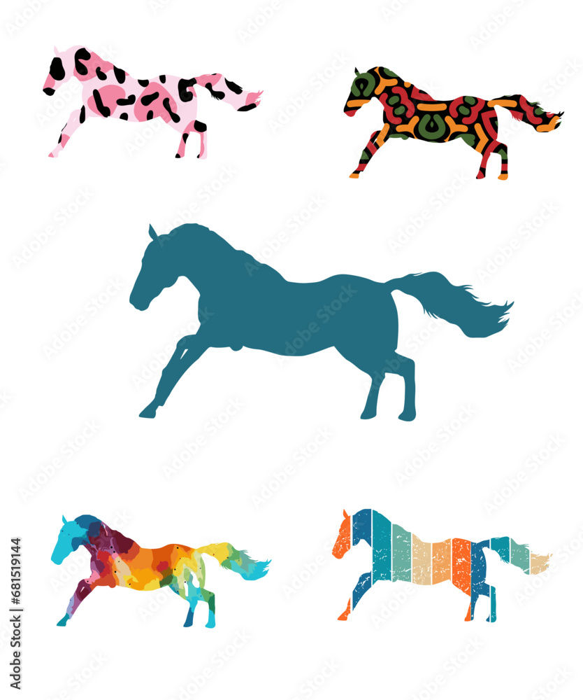 Obraz premium horse silhouette different