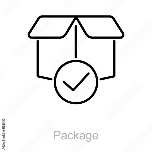Package and parcel icon concept