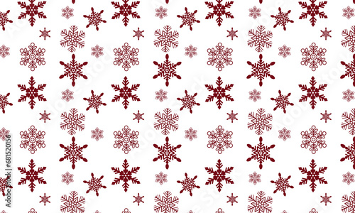 Snowflake pattern in tradotional palette. New Year and Christmas snowflake vector icons for wrapping paper, background, wallpaper. Winter event