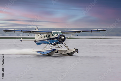 Beaver seaplane in take off photo