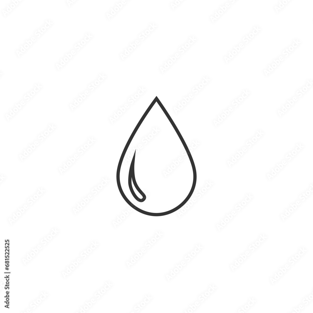 Water Icon. Rain Drop, Aquatic Signage. Liquid Symbol. Vector Illustration Water Icon. Rain Drop, Aquatic Signage. Liquid Symbol. Vector Illustration