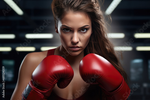 Boxing Practice For Beautiful Woman Photorealism