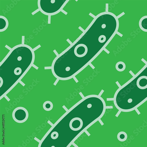 bacteria seamless pattern, vector illustration 