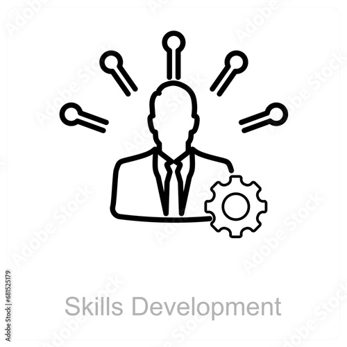 Skills Development and abilities icon concept