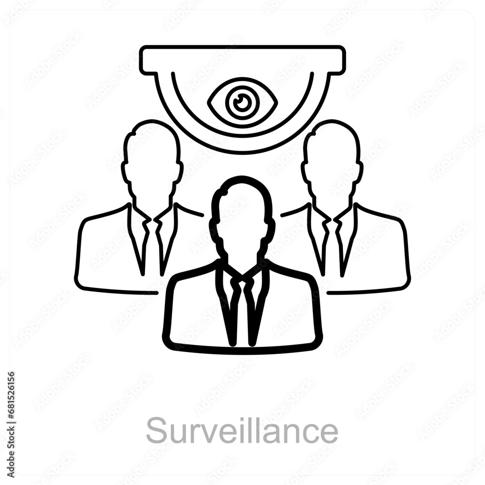 Surveillance and cctv icon concept