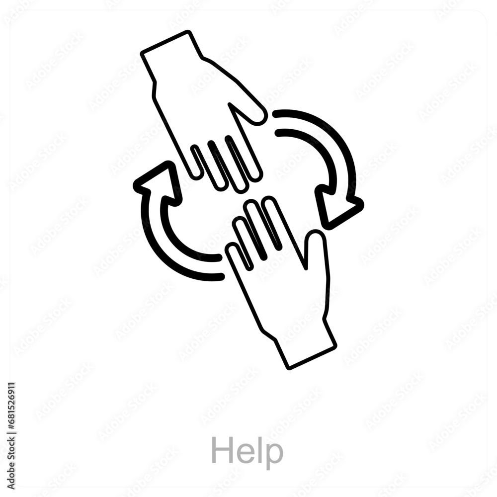 Obraz premium Help and solidarity icon concept