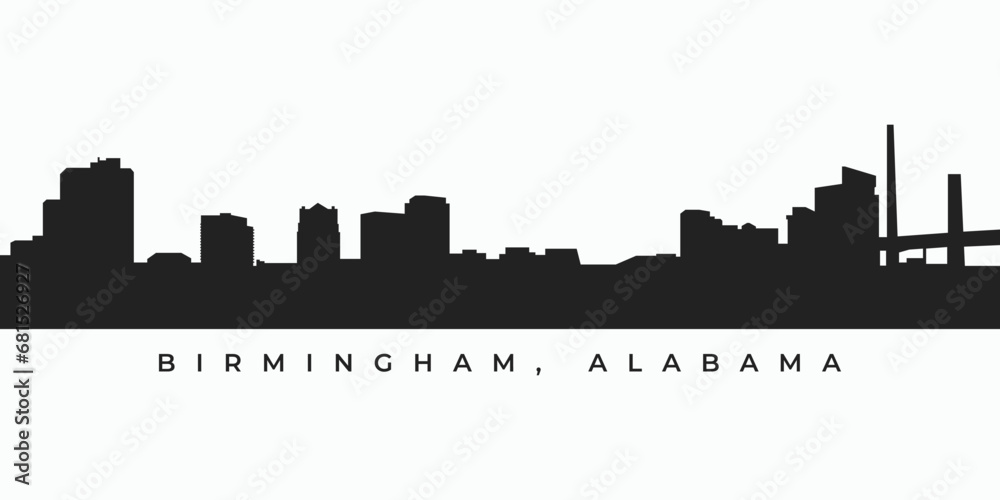 Birmingham Alabama skyline silhouette