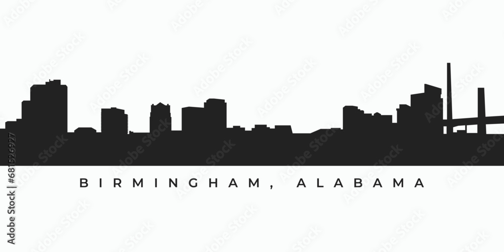 Obraz premium Birmingham Alabama skyline silhouette
