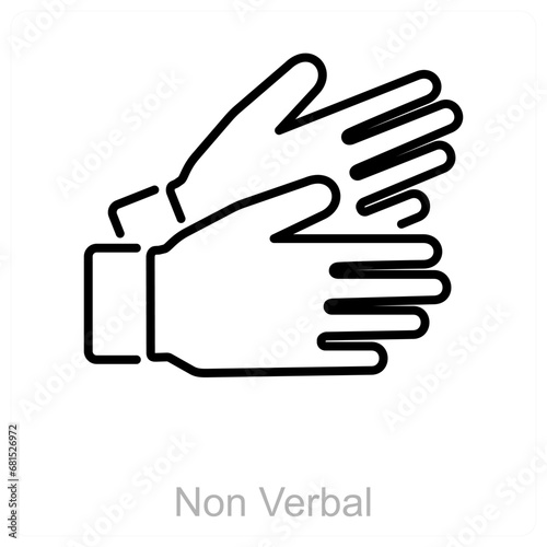 Non Verbal and communication icon concept