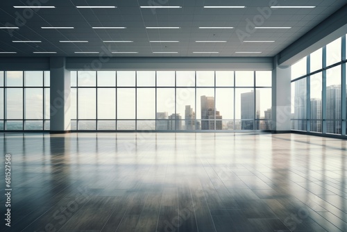Empty Office Open Space For Business Conference Backgrounds Photorealism