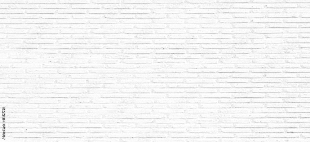 Abstract white brick wall texture for background.