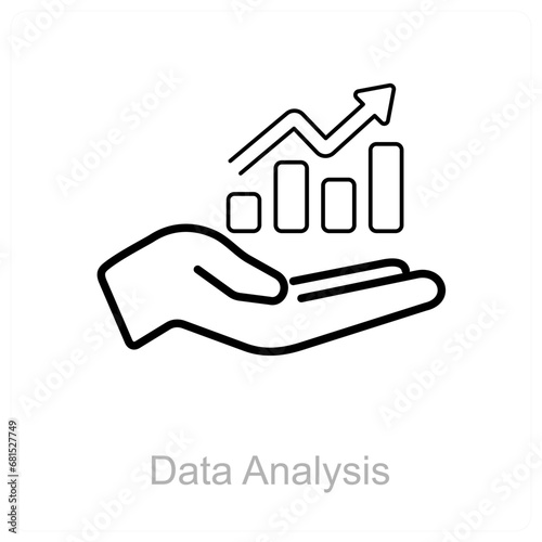 Data Analysis and data icon concept