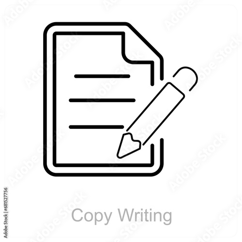 Copy Writing and blog icon concept