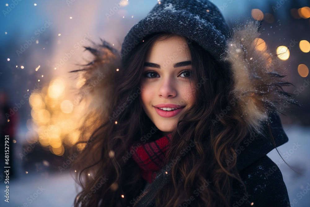 Firework show midnight new year night young people watching amazing show Generative AI picture Firework show midnight new year night young people watching amazing show Generative AI picture
