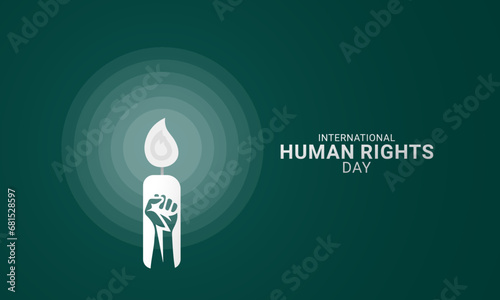 Human Rights Day. Creative Human Right day design for social media post.