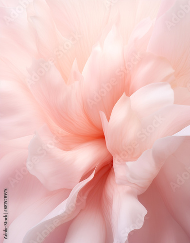 Wallpaper with flower bud of peony. Close up background. Generative AI © Natali Batu