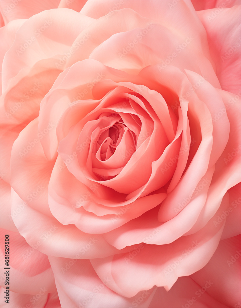 Wallpaper with flower bud of rose. Close up background. Generative AI Wallpaper with flower bud of rose. Close up background. Generative AI
