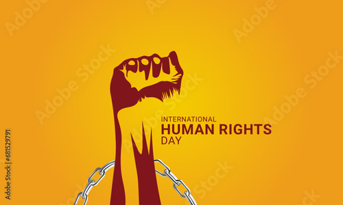 Human Rights Day. Creative Human Right day design for social media post.