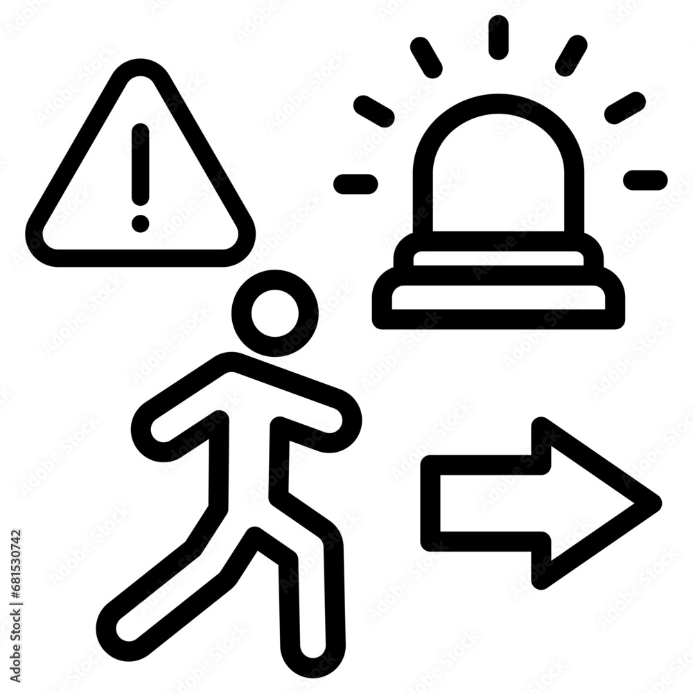 Crisis Preparedness Icon Element For Design