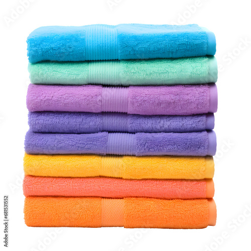 towels isolated on transparent or white background