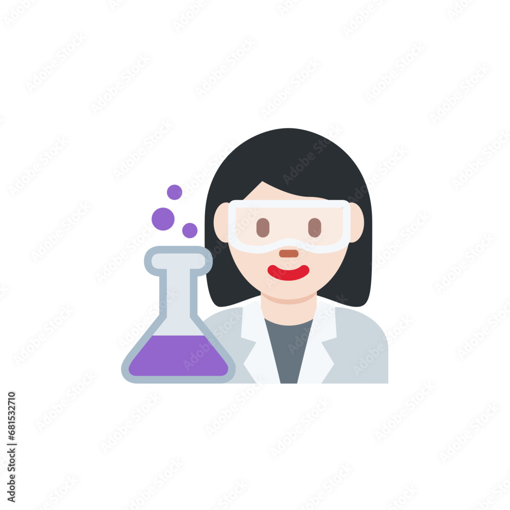Woman Scientist: Light Skin Tone Woman Scientist: Light Skin Tone