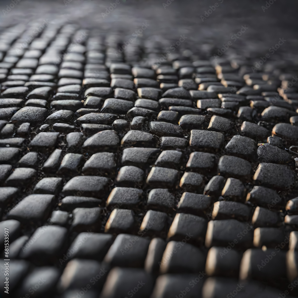 Fototapeta premium The texture of asphalt, stone. Macro photography. AI