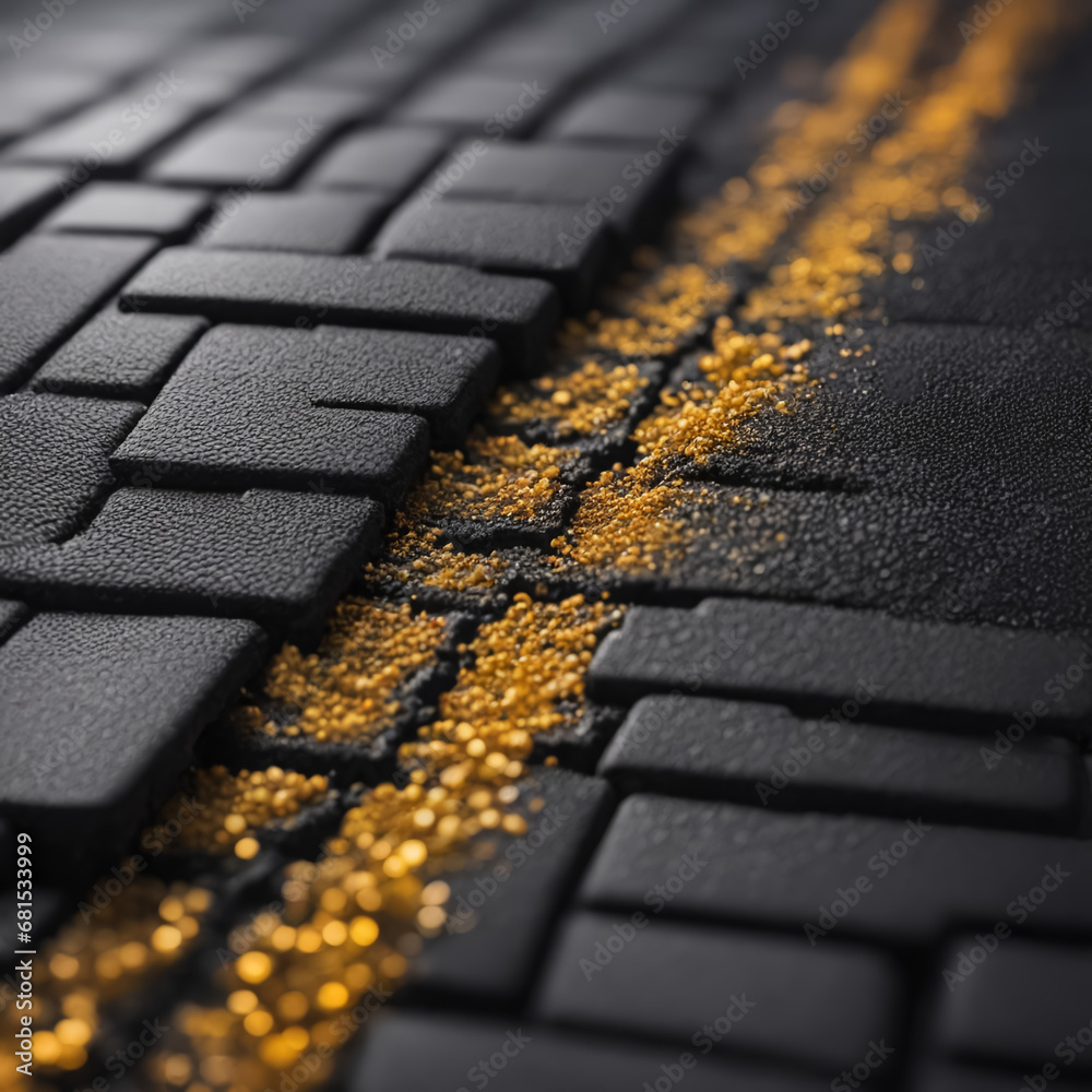 Fototapeta premium The texture of asphalt, stone. Macro photography. AI