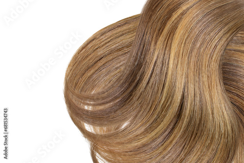 Natural hair on white background