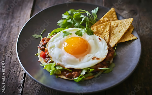 Capture the essence of Huevos Rancheros in a mouthwatering food photography shot Generative AI