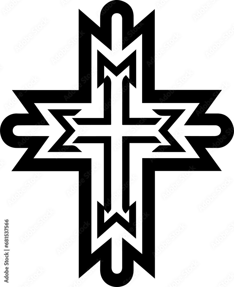 Obraz premium Tribal Cross 