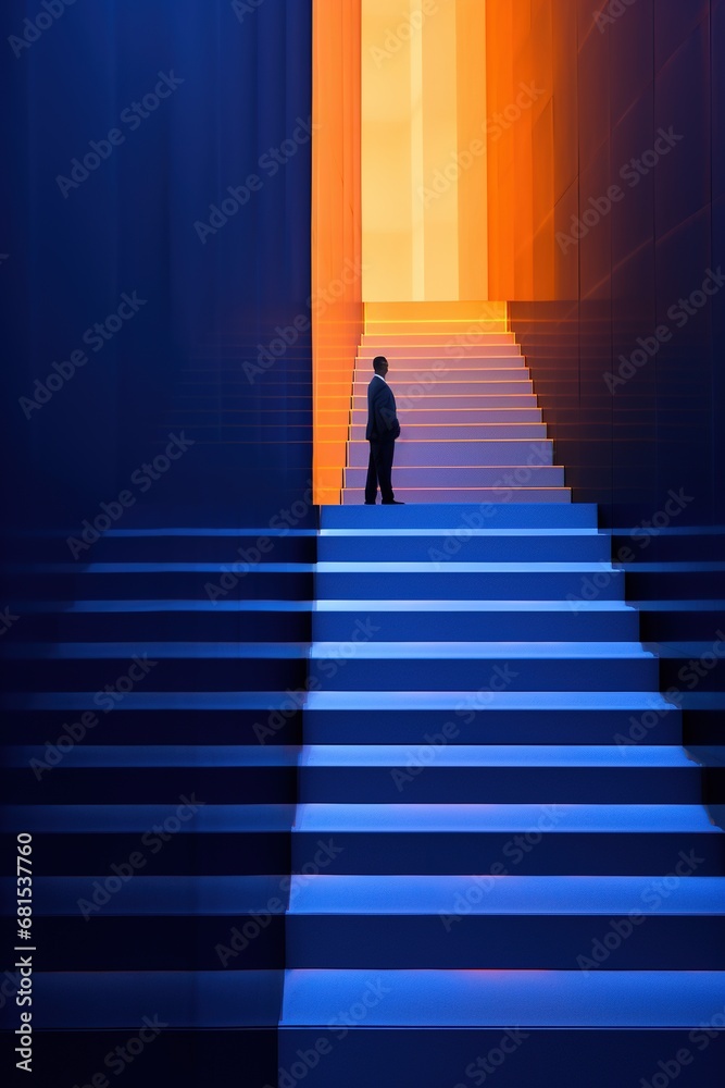 business people on stairs
