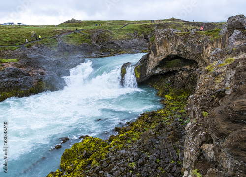 Godafoss Waterfall: a spectacular waterfall located in northeastern Iceland, Europe