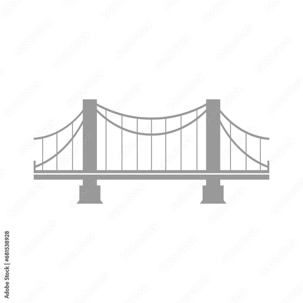 Obraz premium icon vector bridge illustration design trendy