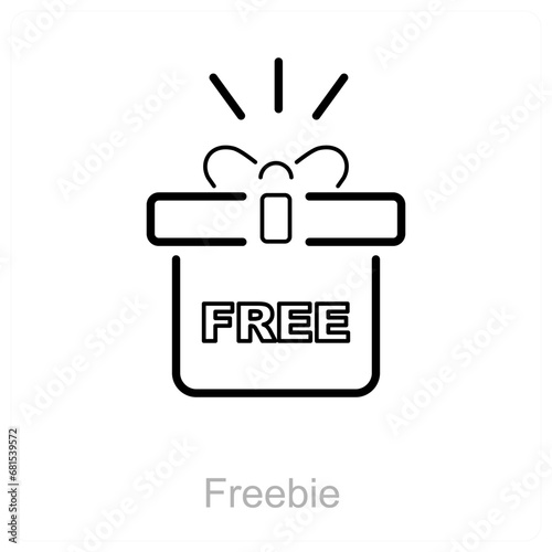 Freebie and free icon concept 