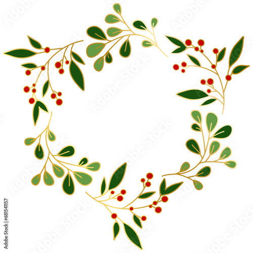 Wallpaper Mural Floral wreath frame , Floral frames with leaves , Celebration Frame , Wedding frame , gift floral wreath design ,decorative wreath frame png transparent background illustration Torontodigital.ca