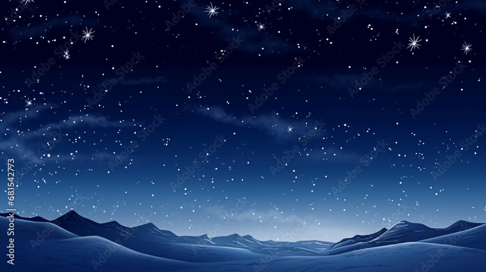 Night sky graphic resources star on snow effect background
