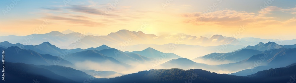 beautiful sun on top of mountains panorama beautiful sun on top of mountains panorama