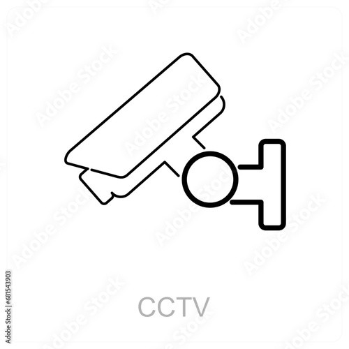 CCTV and security icon concept