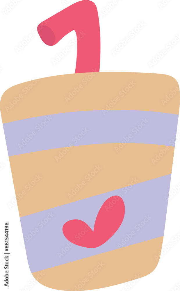 Adorable drink glass illustration Adorable drink glass illustration