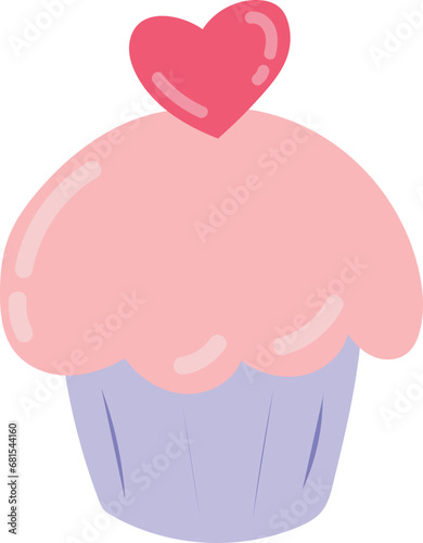 Adorable cupcake illustration