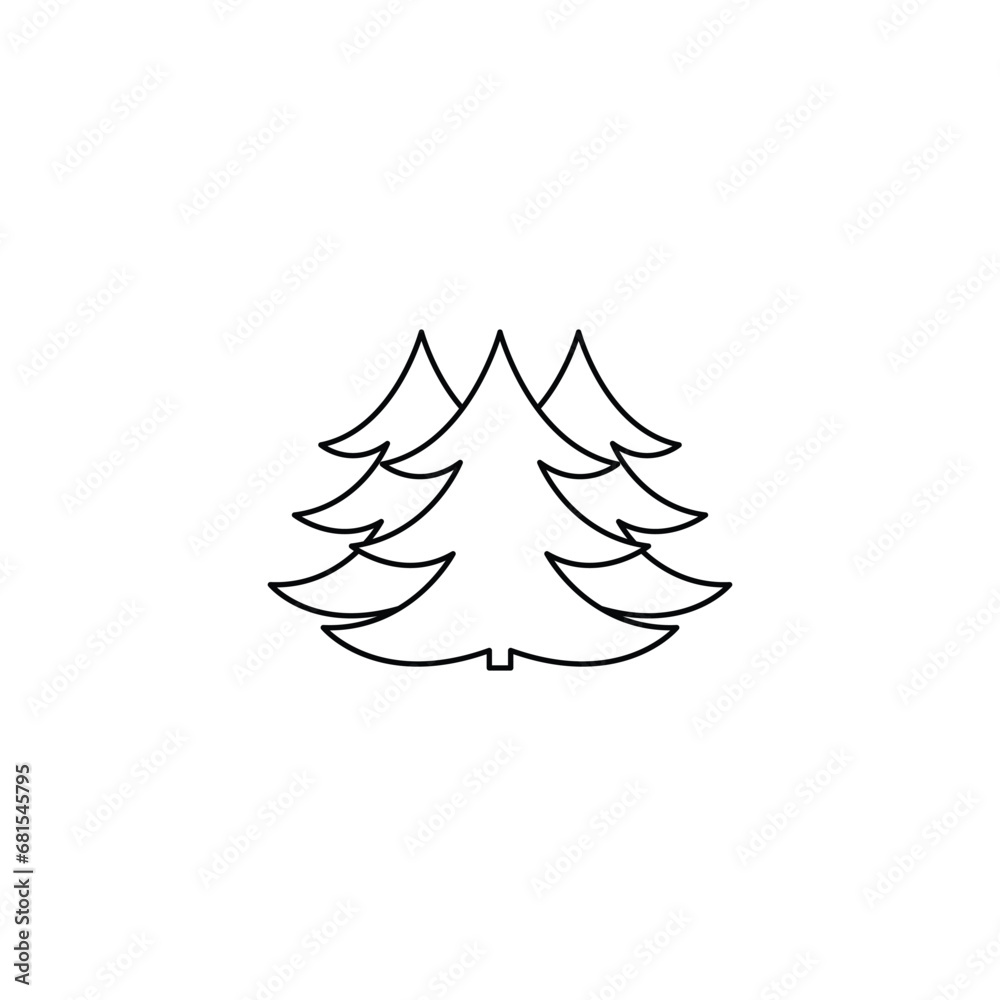 Fototapeta premium trees icon christmas tree forest sign