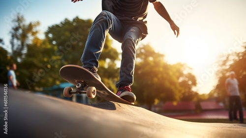 skateboarder skateboarding on city ramp