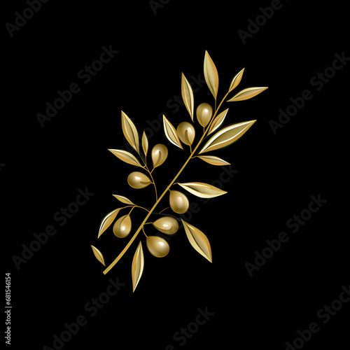 Wallpaper Mural black and gold floral background Torontodigital.ca