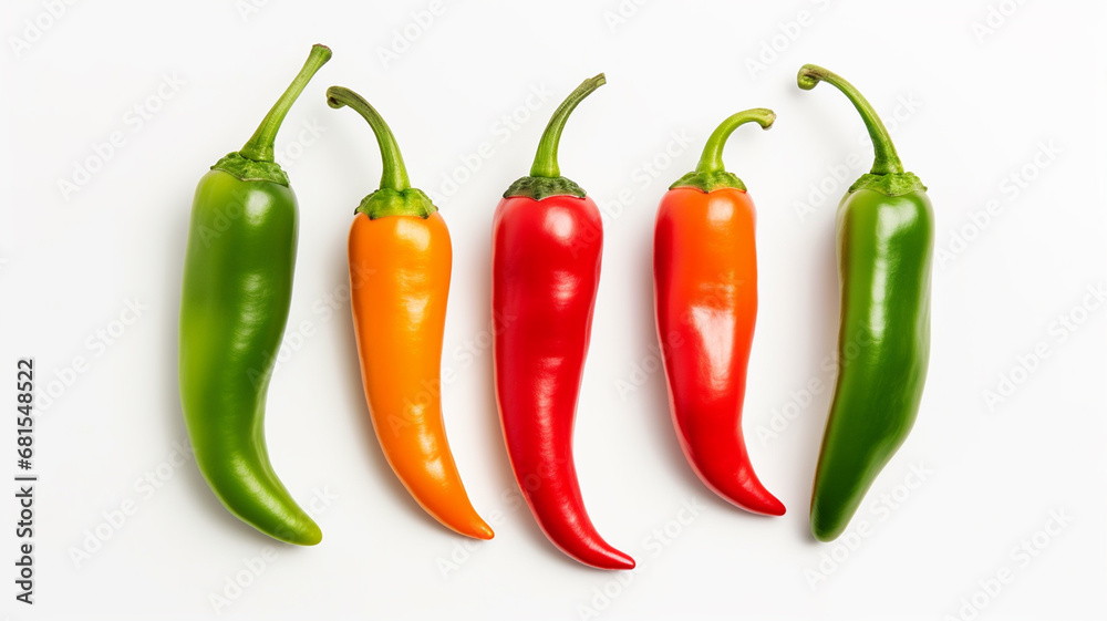 red pepper on white background red pepper on white background