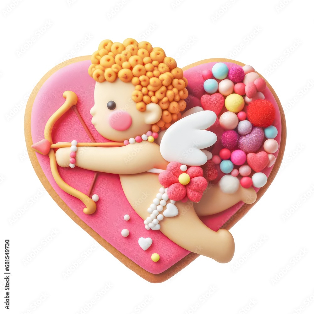 Valentine Gingerbread cupid cookie.