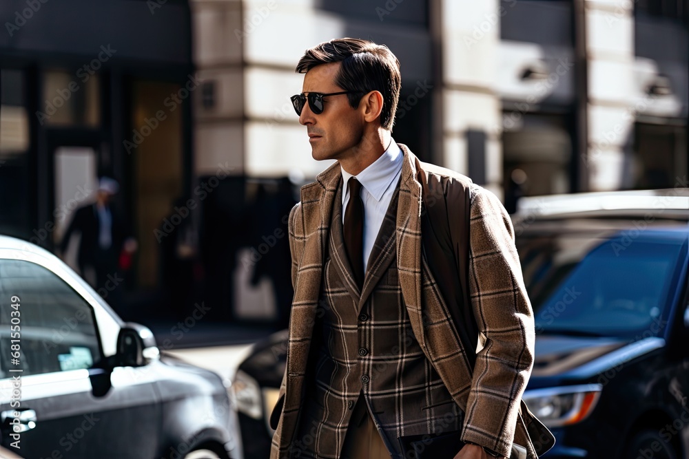A confident and stylish young businessman, leading a modern and elegant lifestyle, exuding success and sophistication in an urban environment. A confident and stylish young businessman, leading a modern and elegant lifestyle, exuding success and sophistication in an urban environment.
