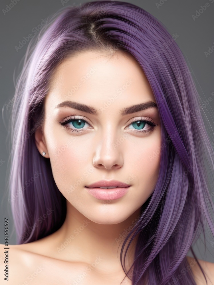 Portrait of a beautiful European girl. Generative AI