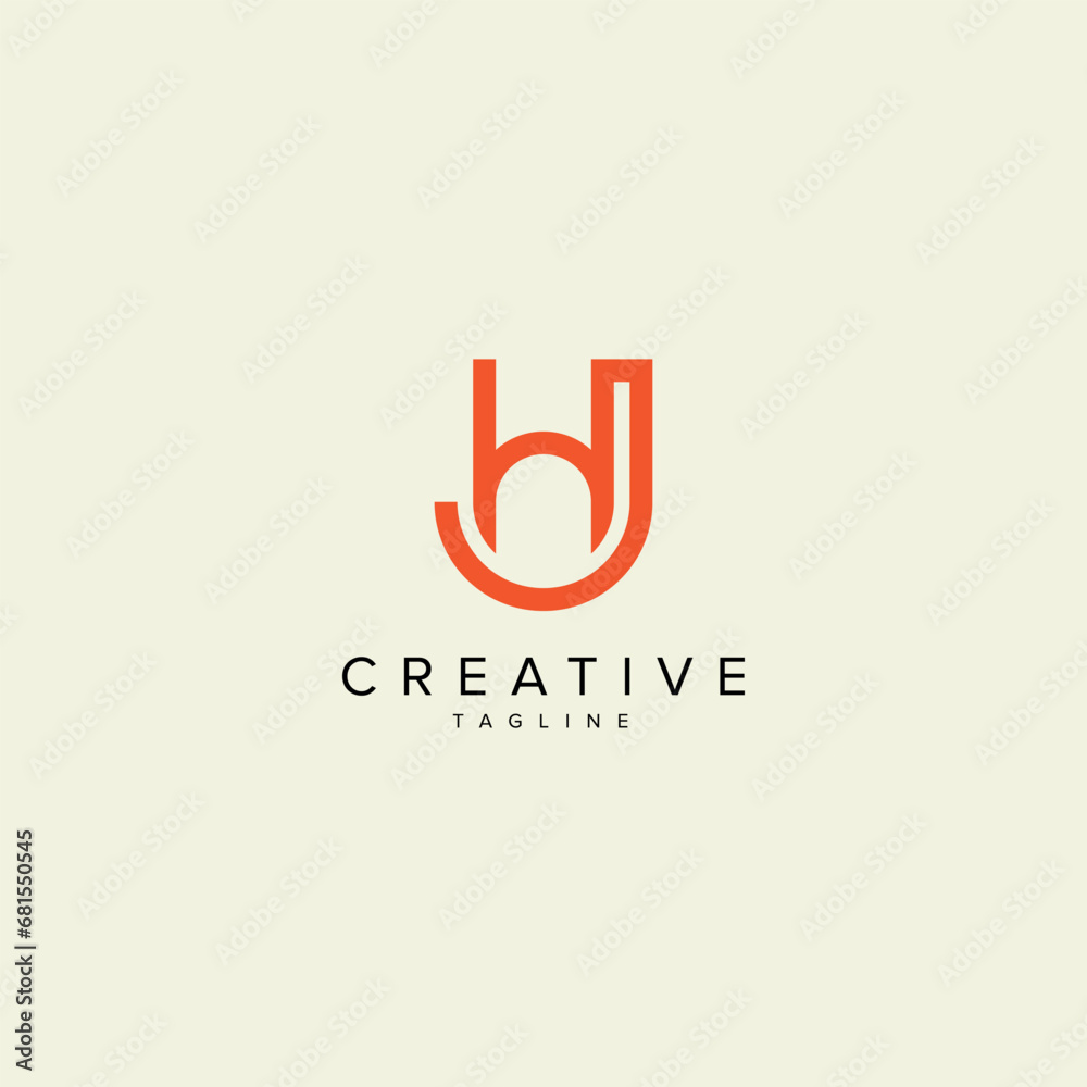 Alphabet HJ JH letter modern monogram style logo vector template Alphabet HJ JH letter modern monogram style logo vector template