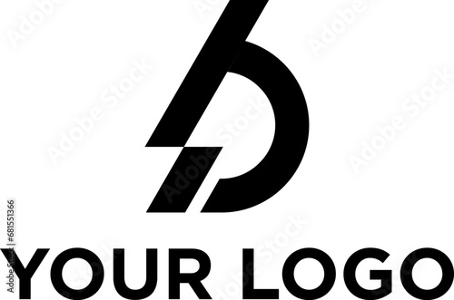 Initial Name Letter BD or DB Icon Logo Symbol Vector